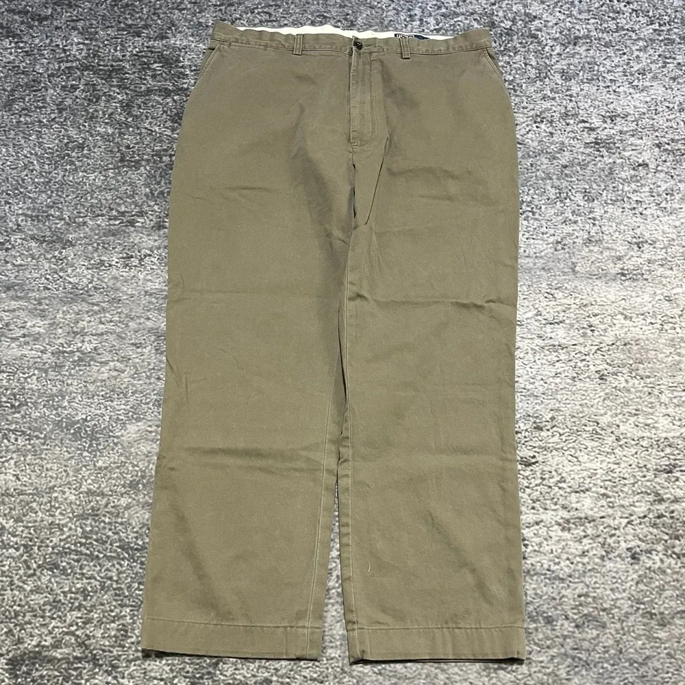 Vintage Polo Ralph Lauren Prospect Pants Mens 38x29 Brown Chino‎ Flat Front